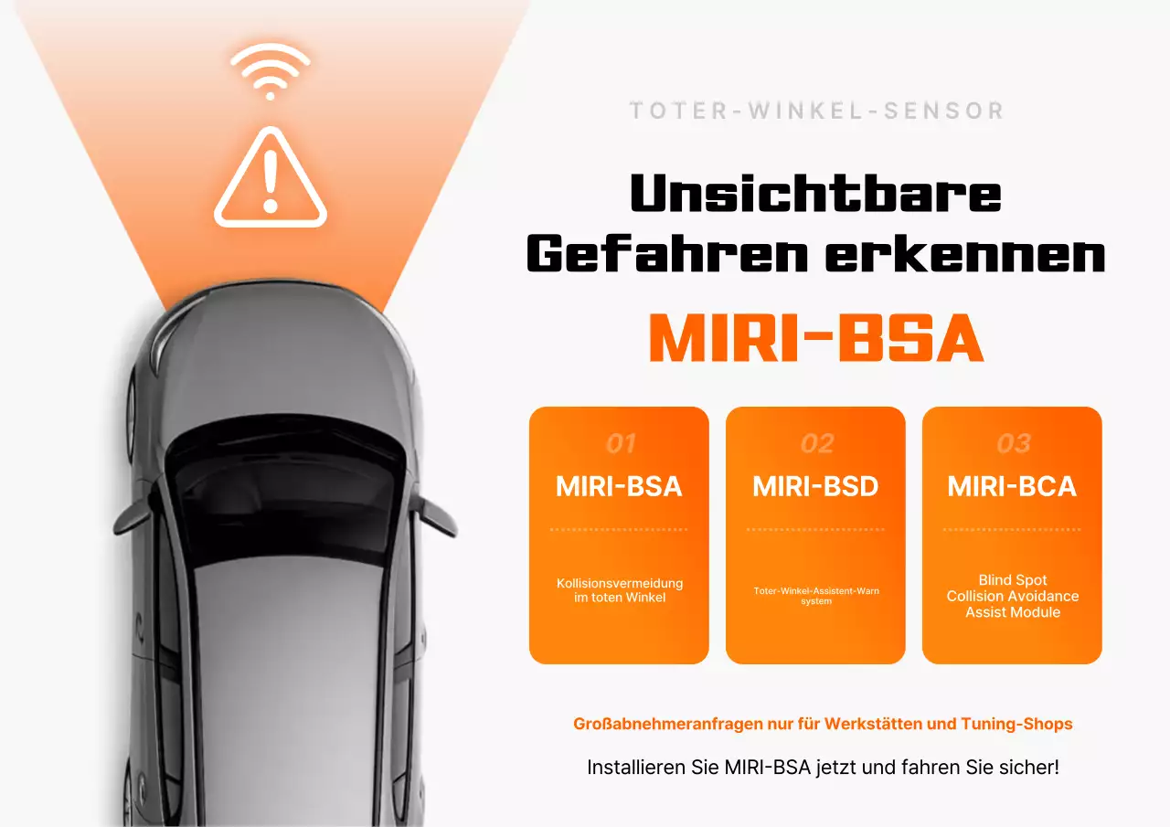 Orangefarbene moderne Autowerbung
