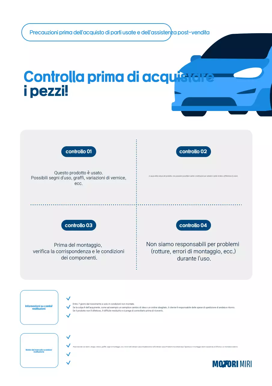 Guida auto semplice blu