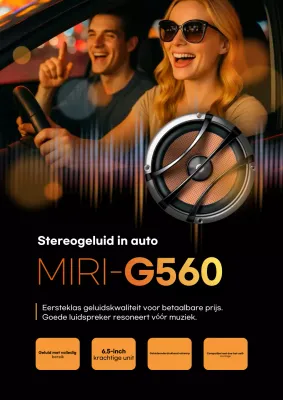 Oranje moderne auto-advertentie