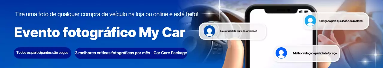 Evento de acessórios para carros modernos azuis