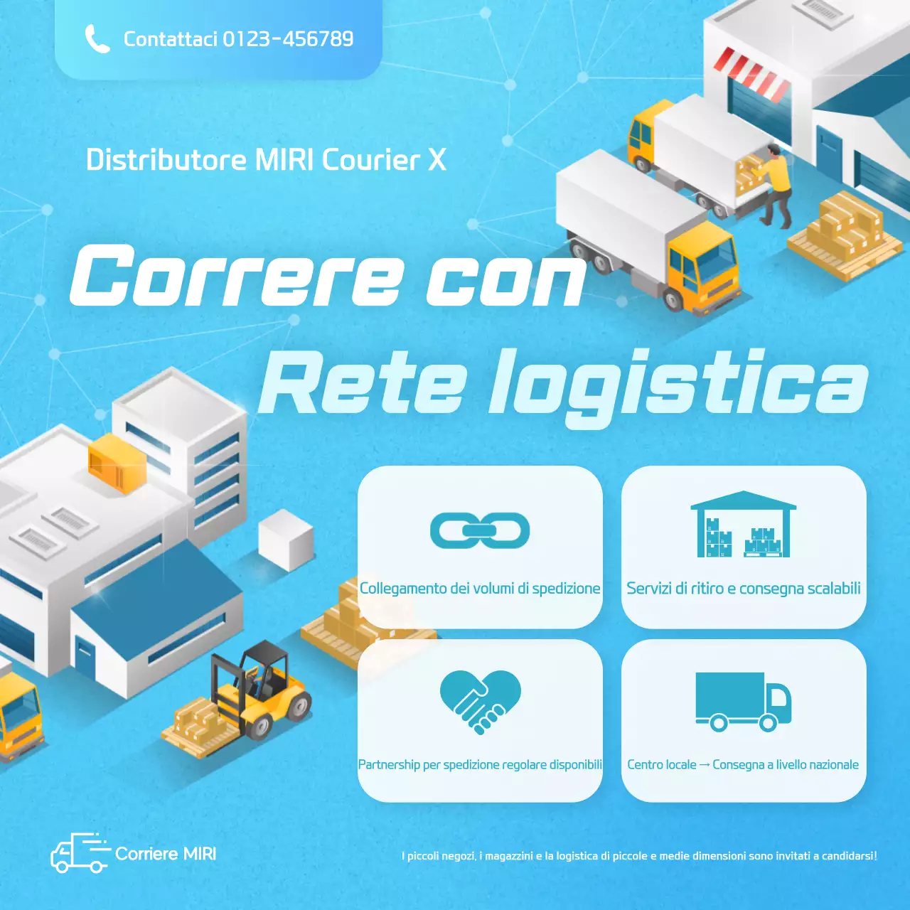 Pubblicità di Sky Blue Modern Logistics