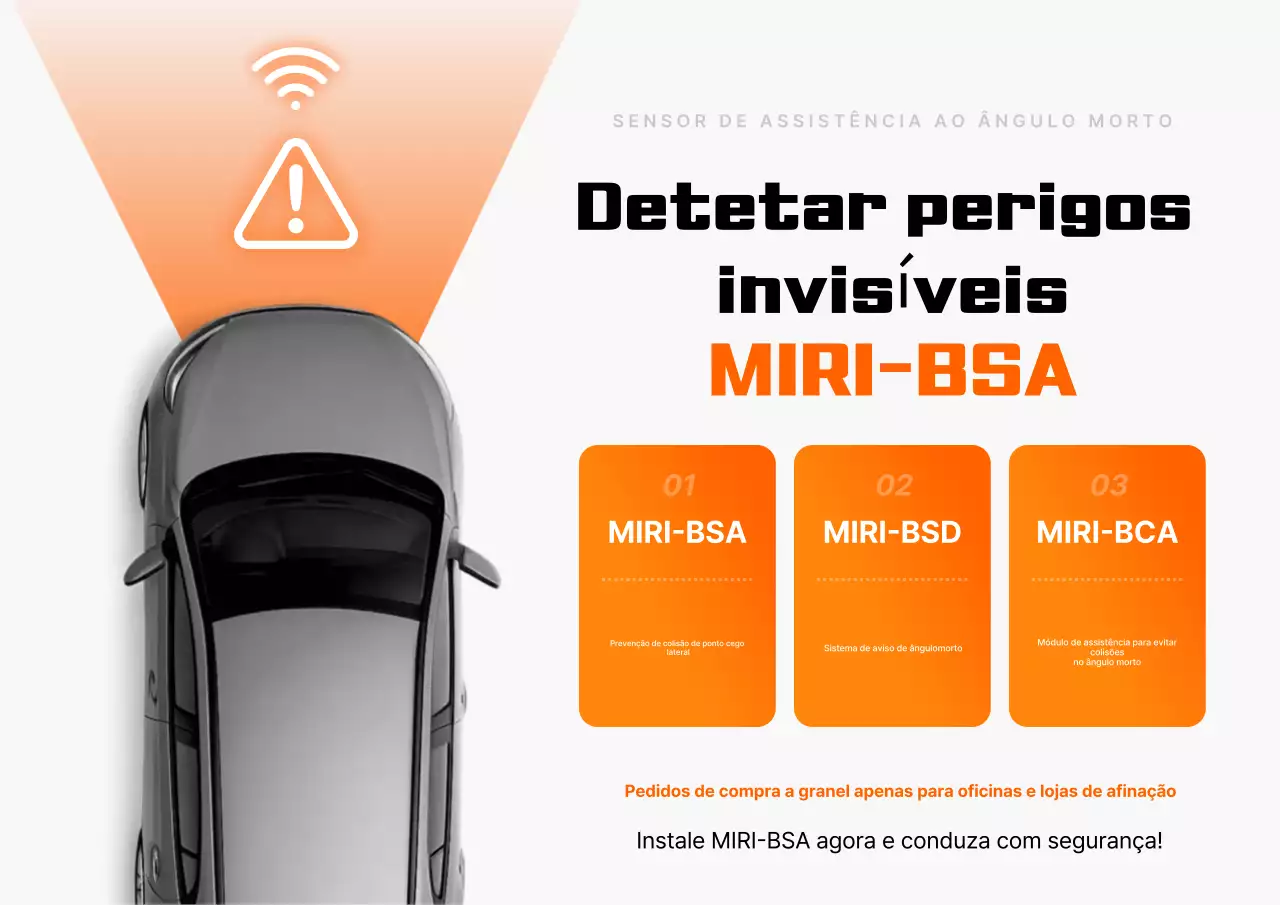 Anúncio de carro moderno laranja