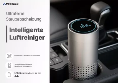 Graue moderne Auto-Luftreiniger-Werbung
