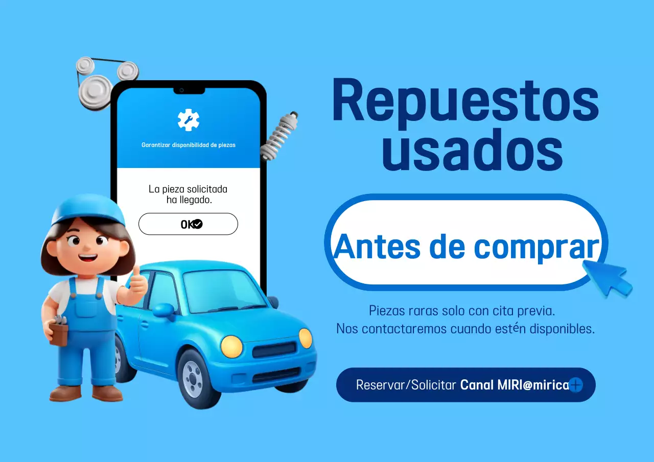 Anuncio de coche azul sencillo