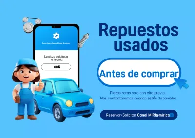 Anuncio de coche azul sencillo