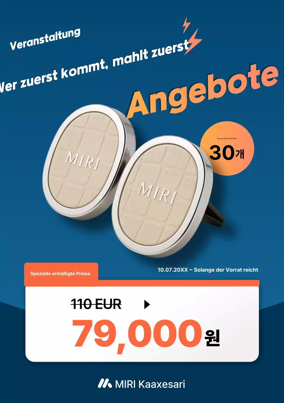 Blaue moderne Autozubehör-Werbeanzeige