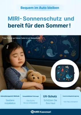 Blaue, einfache, sommerliche Autoproduktwerbung