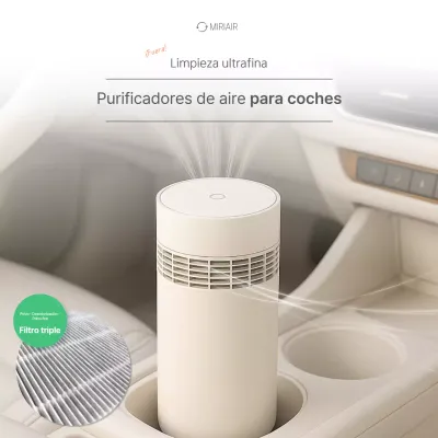 Promoción de producto de purificador de aire moderno beige