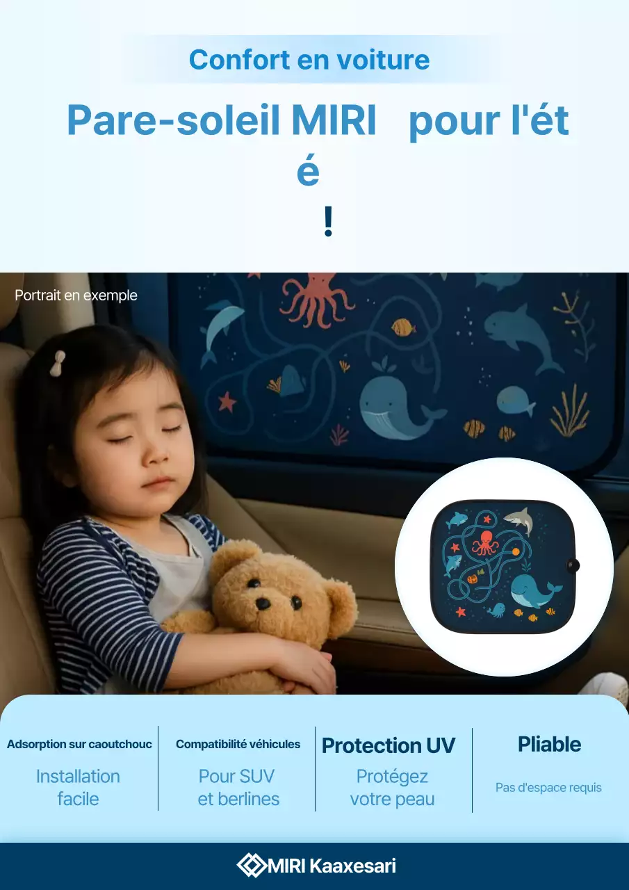 Promotion de produits pour voitures bleues simples prêtes pour l'été