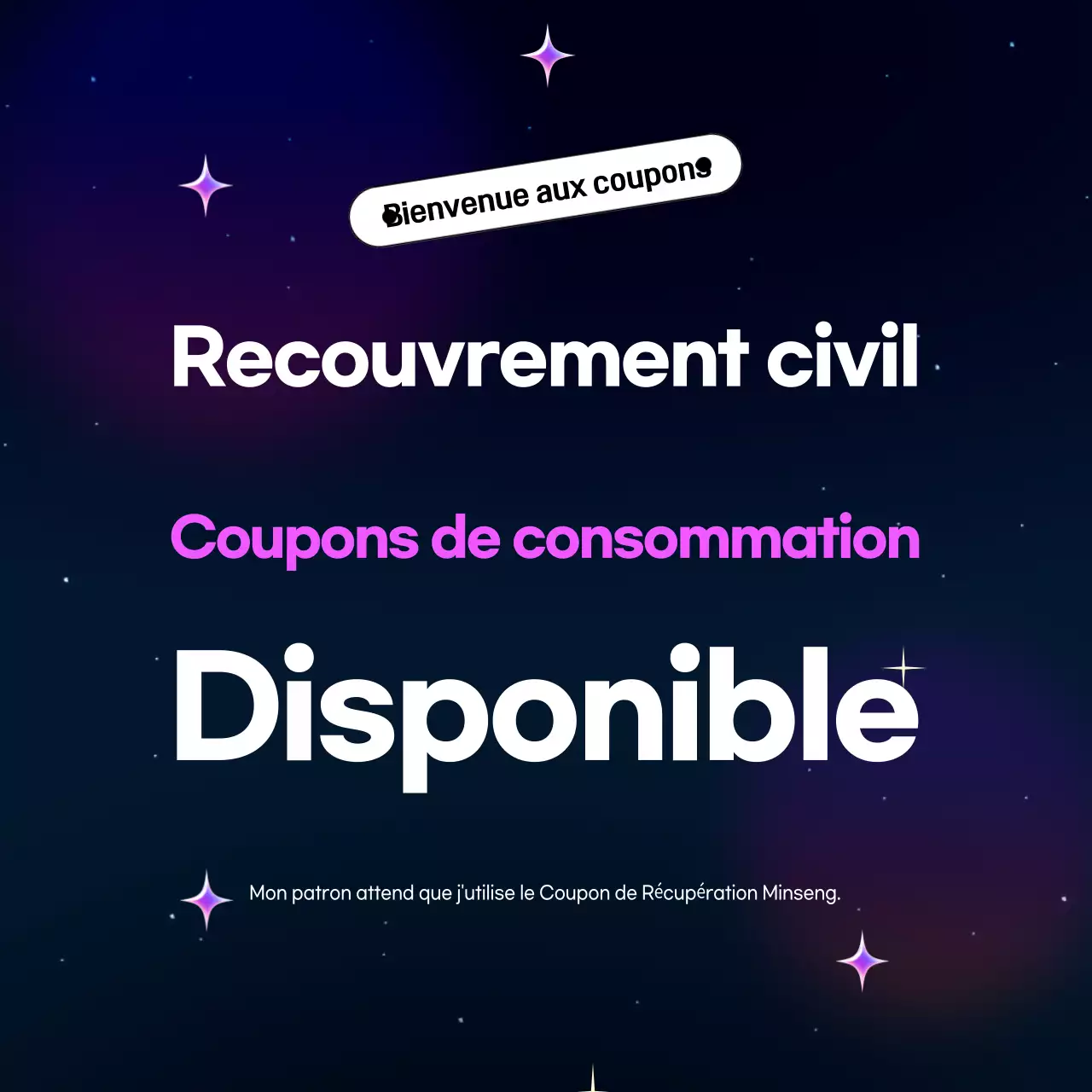 Coupon de consommation Blue Modern