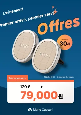 Publicité promotionnelle pour les accessoires automobiles modernes bleus