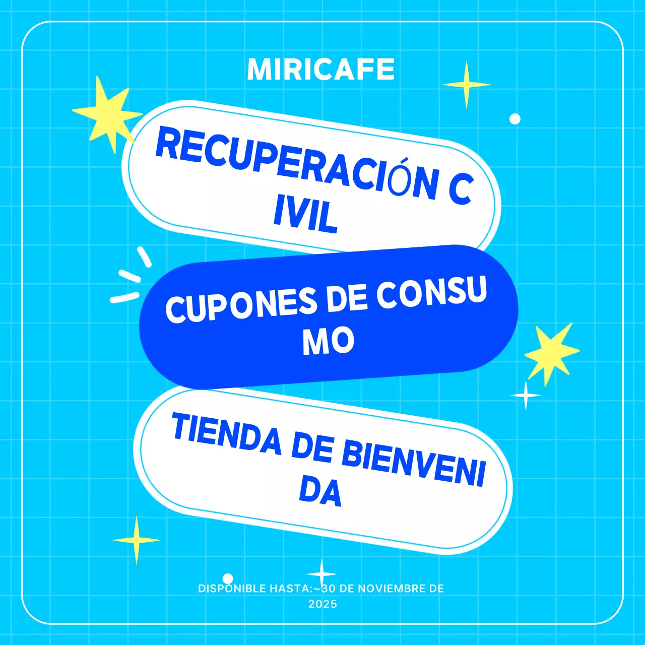 Cupón de consumo de Blue Pop