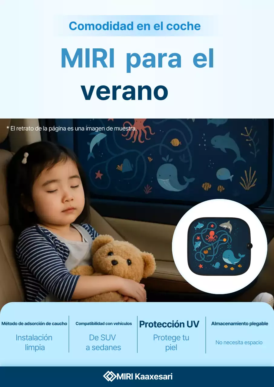 Promoción de productos de coches sencillos y azules listos para el verano