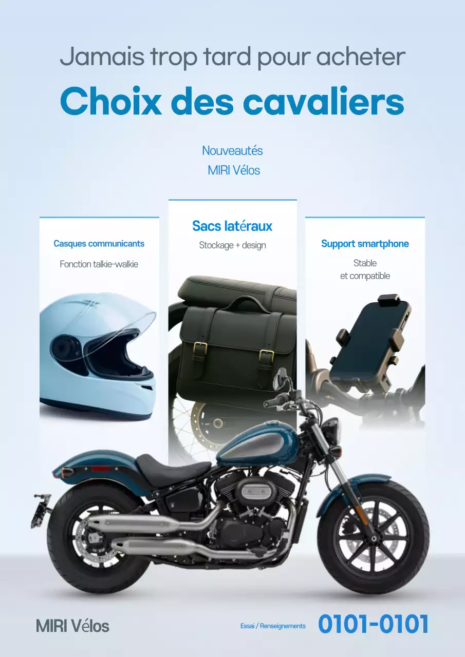 Publicité pour les équipements d'équitation modernes Sky Blue