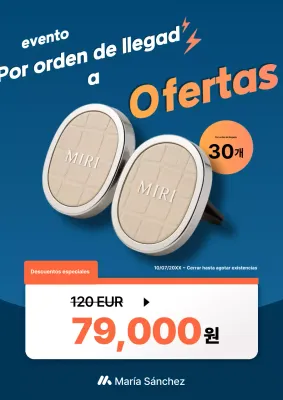 Anuncio promocional de accesorios para coches modernos azules