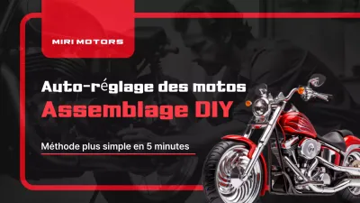 Manuel de moto moderne rouge