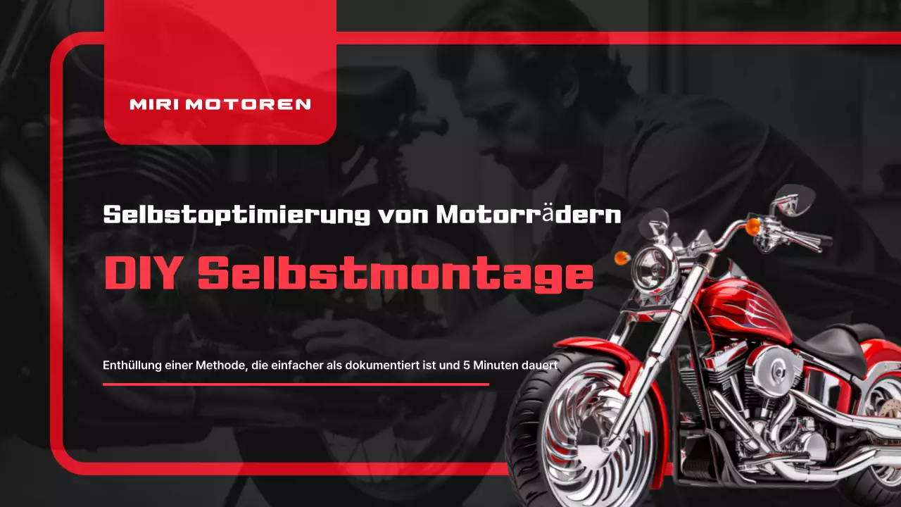 Rotes modernes Motorradhandbuch