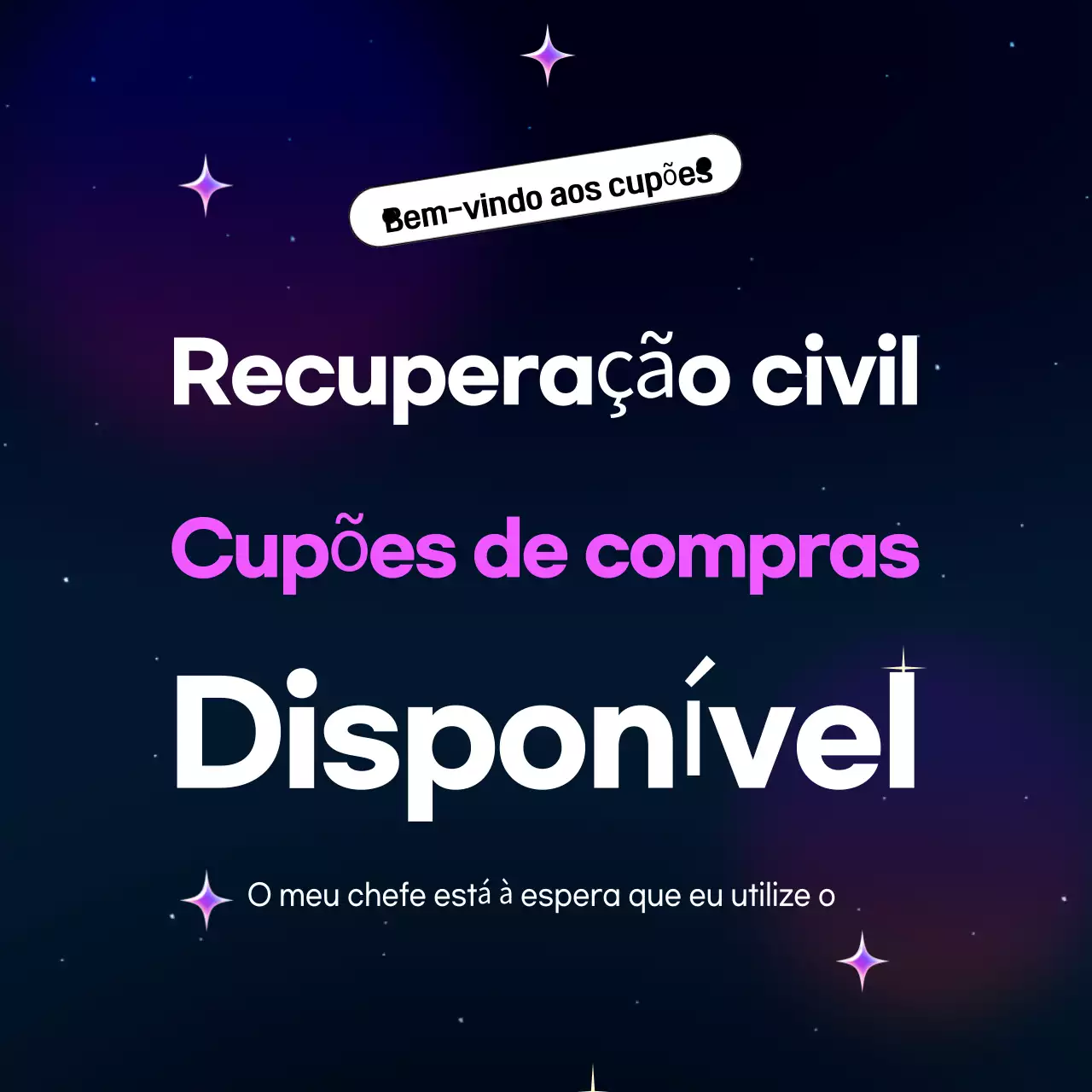 Cupom de Consumidor Blue Modern