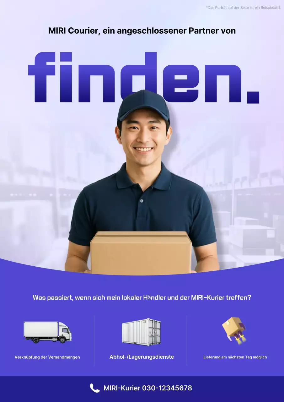 Stellenausschreibung für den Blue Modern Delivery Service