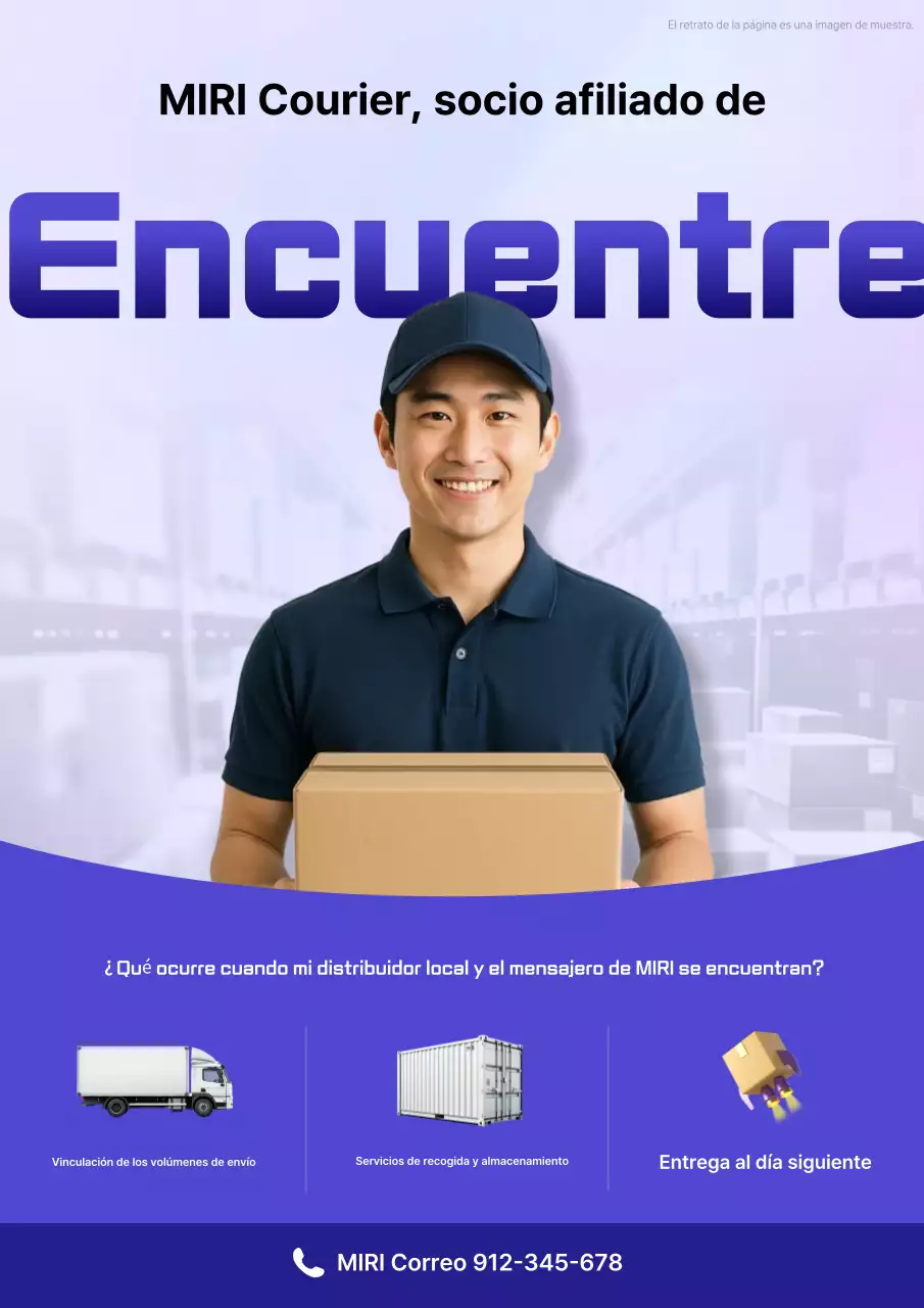 Anuncio de contratación para el servicio de entrega Blue Modern