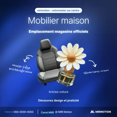 Promotion de produits d'intérieur modernes bleus