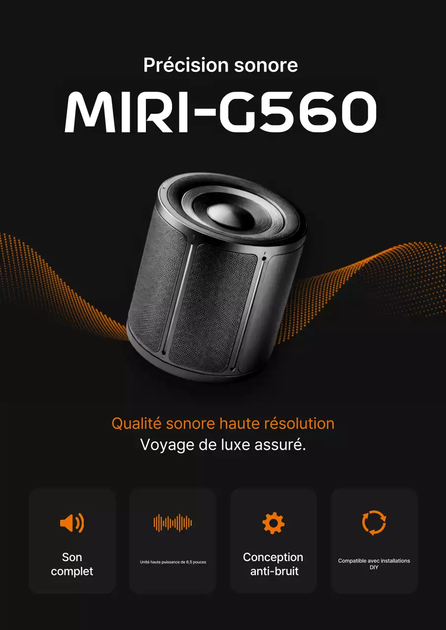 Promotion des produits audio modernes noirs