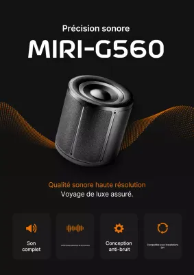 Promotion des produits audio modernes noirs