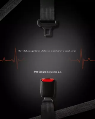 Zwarte Eenvoudige Veiligheidsgordel Veiligheidscampagne