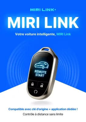 Publicité pour une voiture bleue moderne