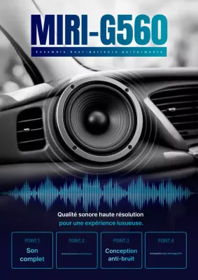 Publicité pour un haut-parleur moderne noir