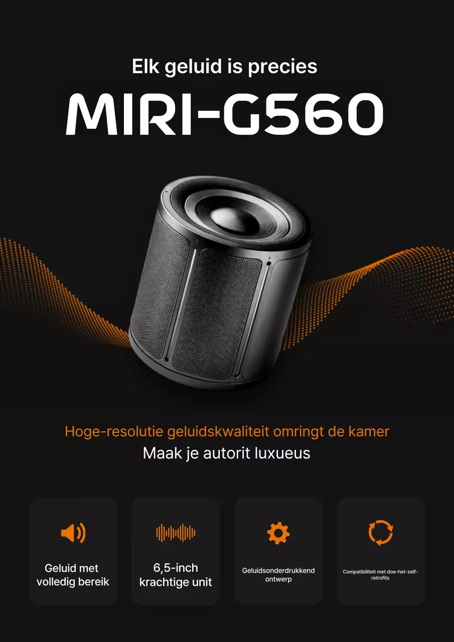 Promotie van zwarte moderne audioproducten