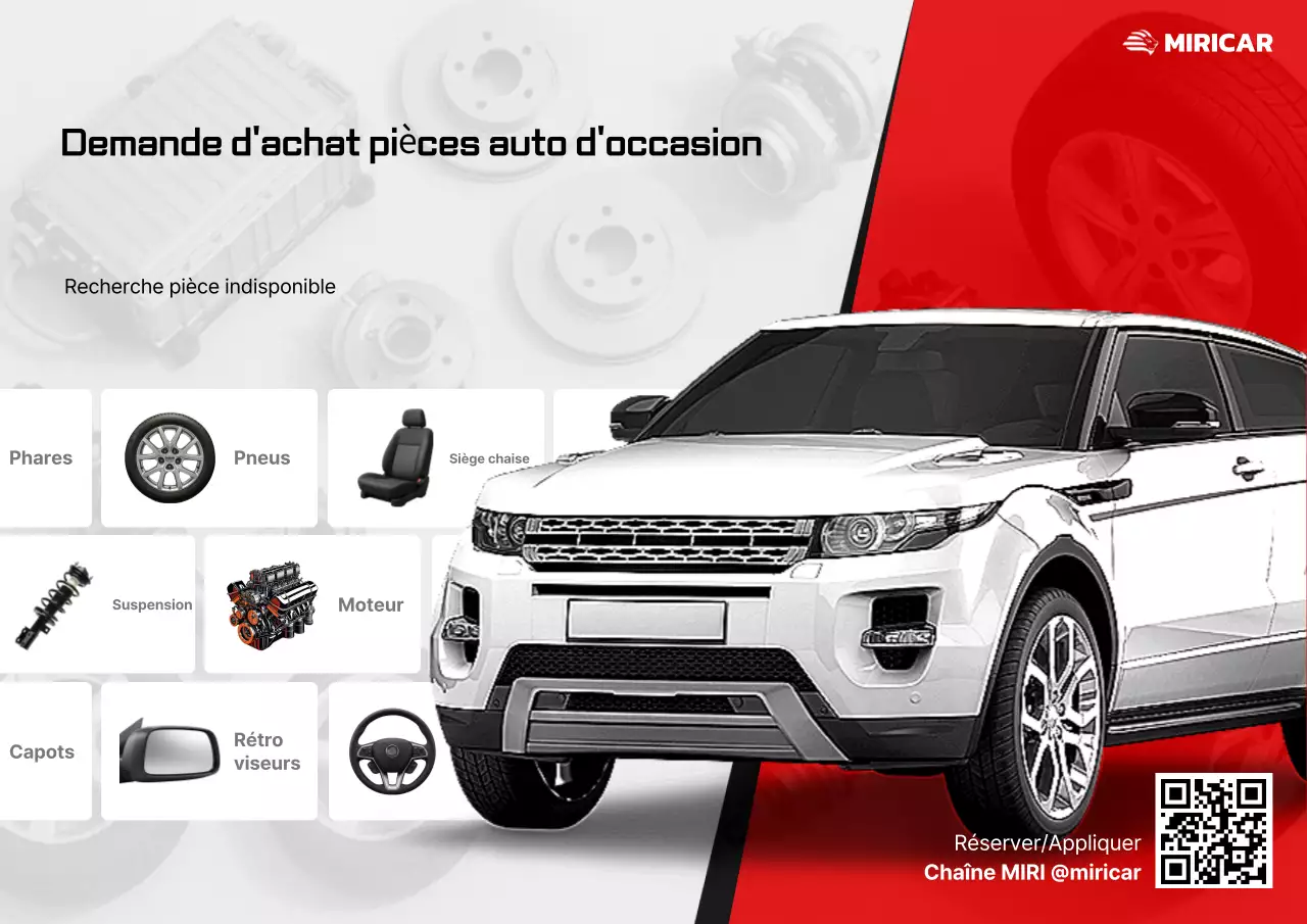 publicité pour une voiture moderne rouge