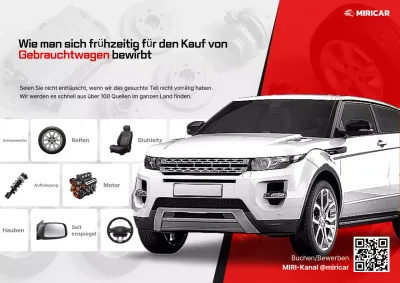 rote moderne Autowerbung