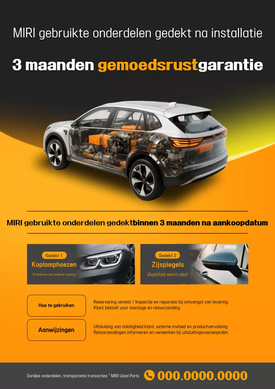Oranje Moderne Autogarantie