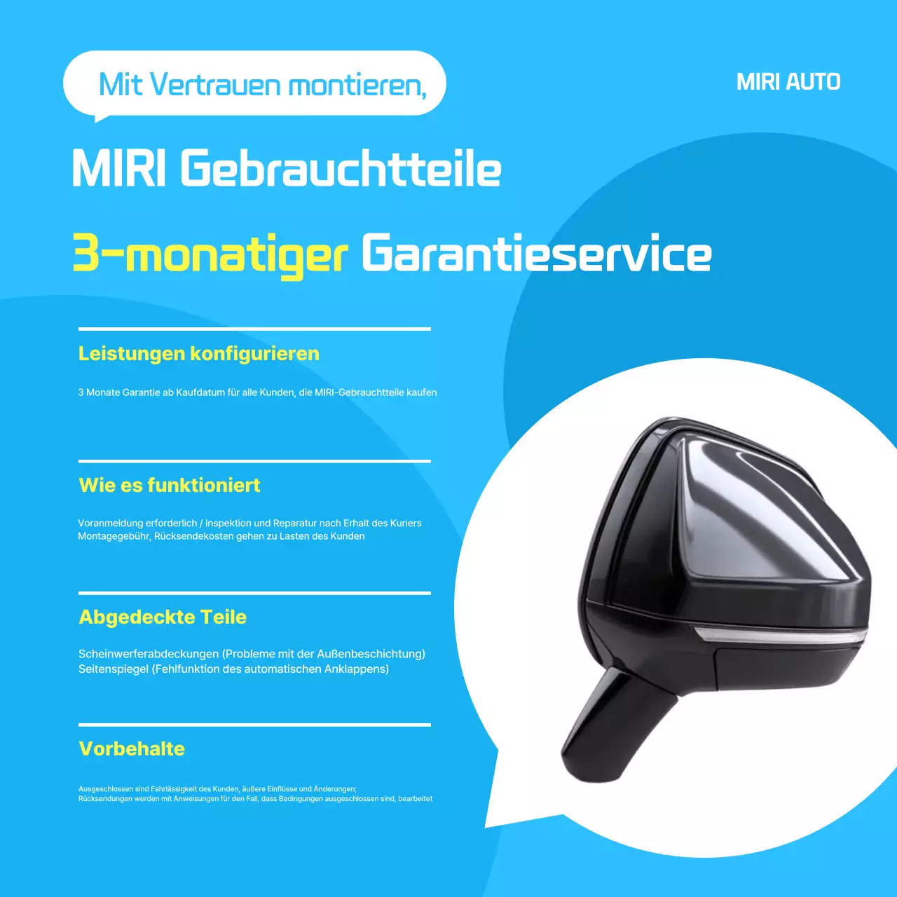 Blue Modern Garantie-Servicehandbuch