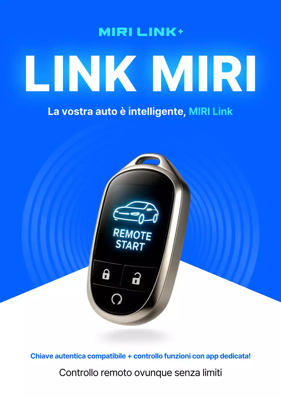 Pubblicità di auto moderna blu