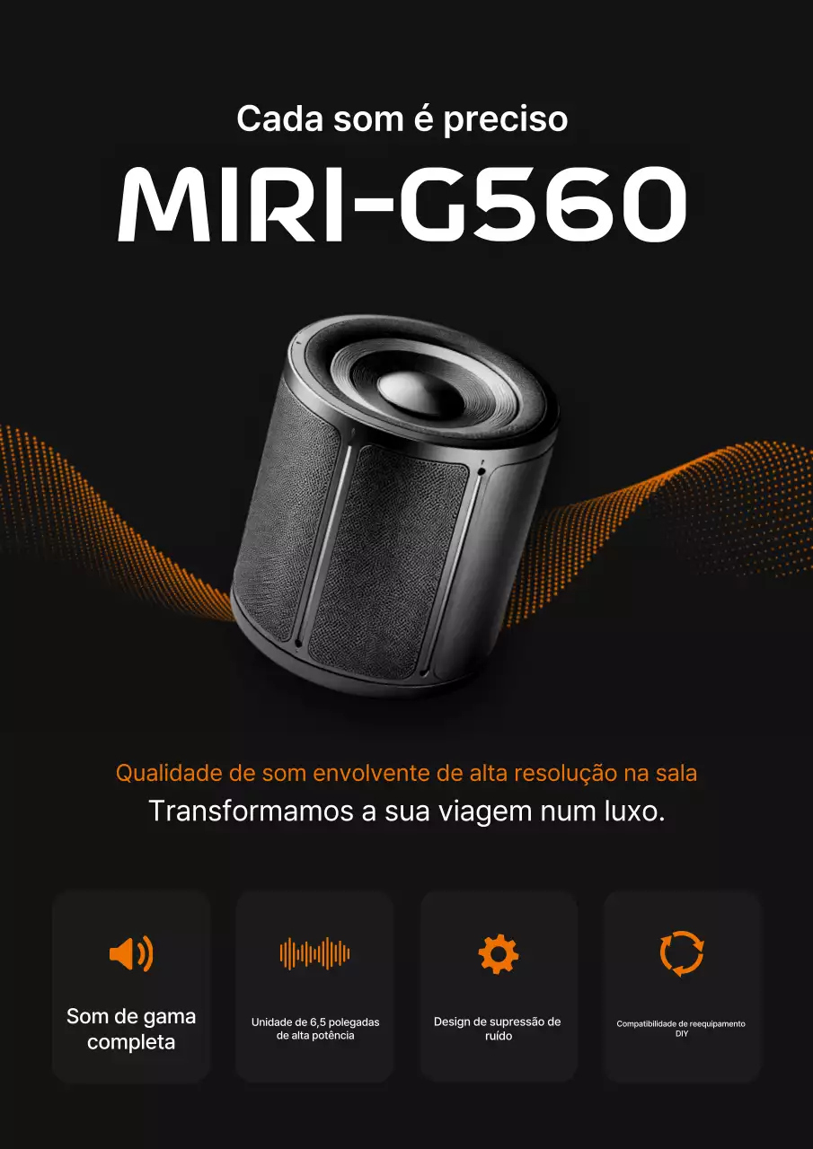 Promoção de produtos de áudio modernos pretos