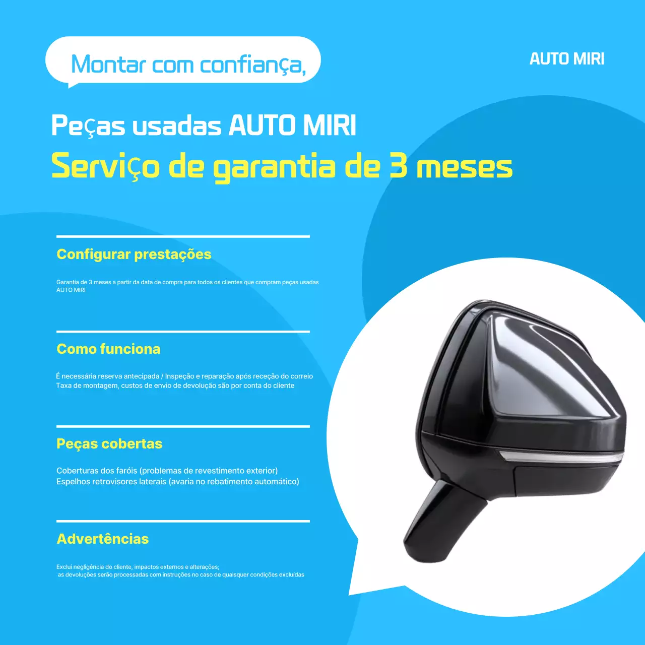 Guia de serviço de garantia Blue Modern