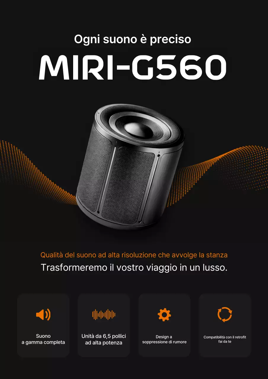 Promozione di prodotti audio moderni neri