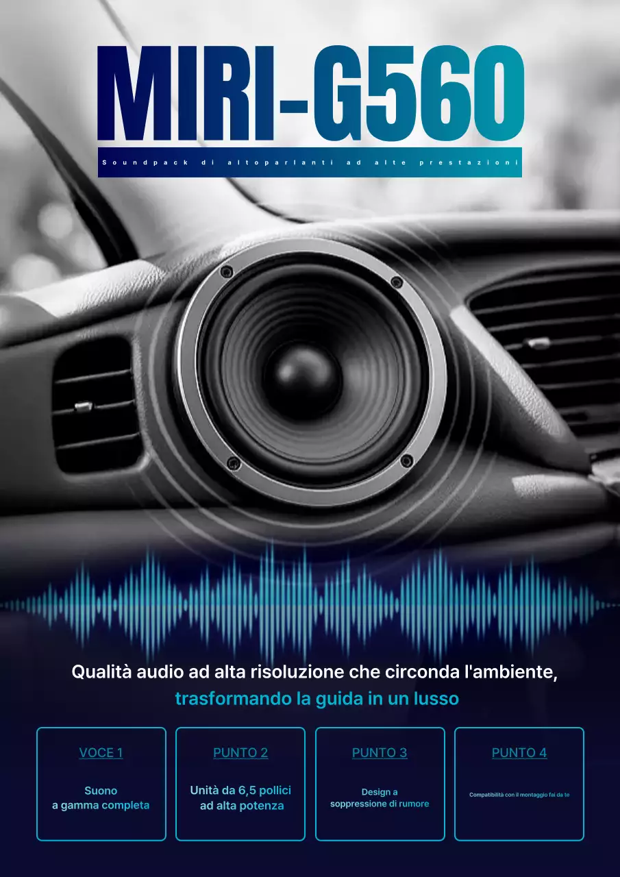 Pubblicità dell'altoparlante moderno nero