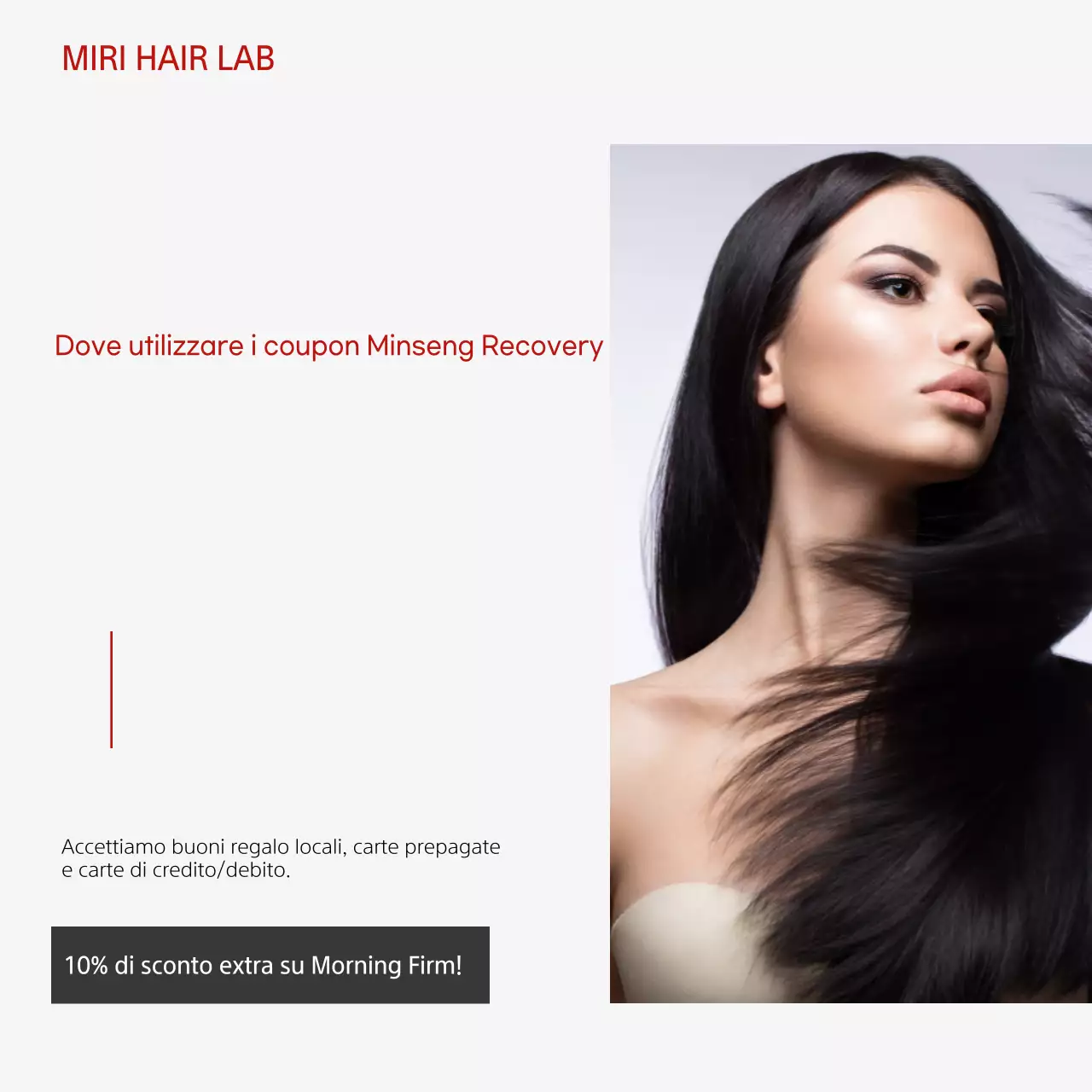 Sconto sulla cura dei capelli moderna nera