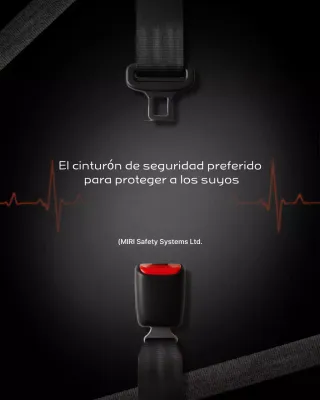 Campaña de seguridad del cinturón de seguridad negro simple