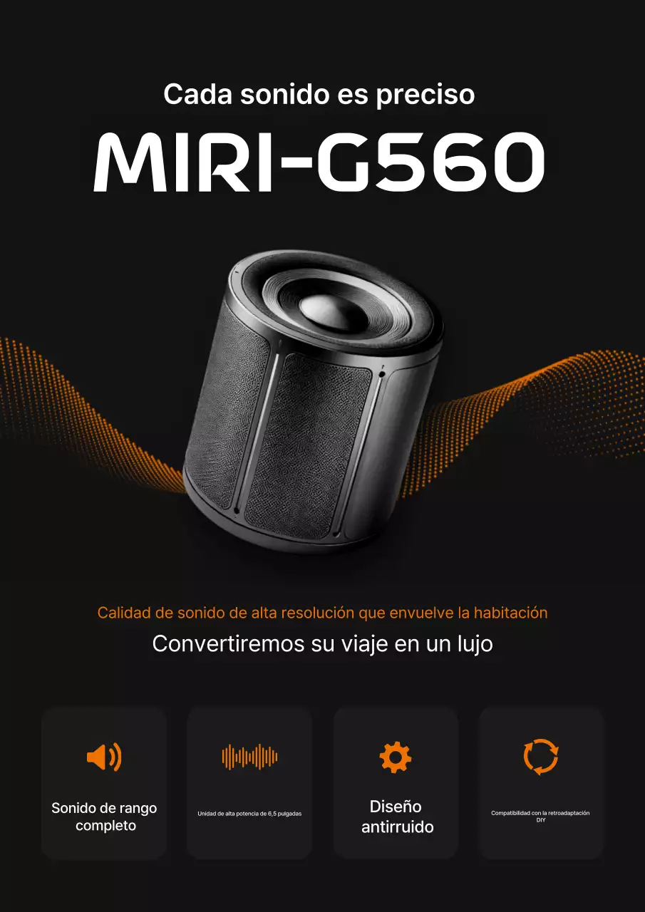 Promoción de productos de audio modernos negros