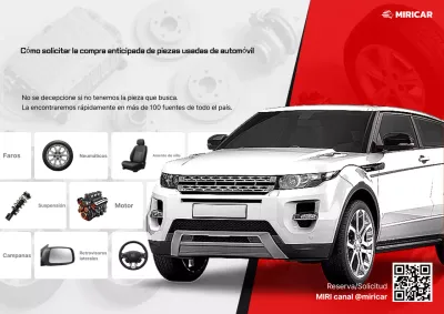 Anuncio de coche moderno rojo