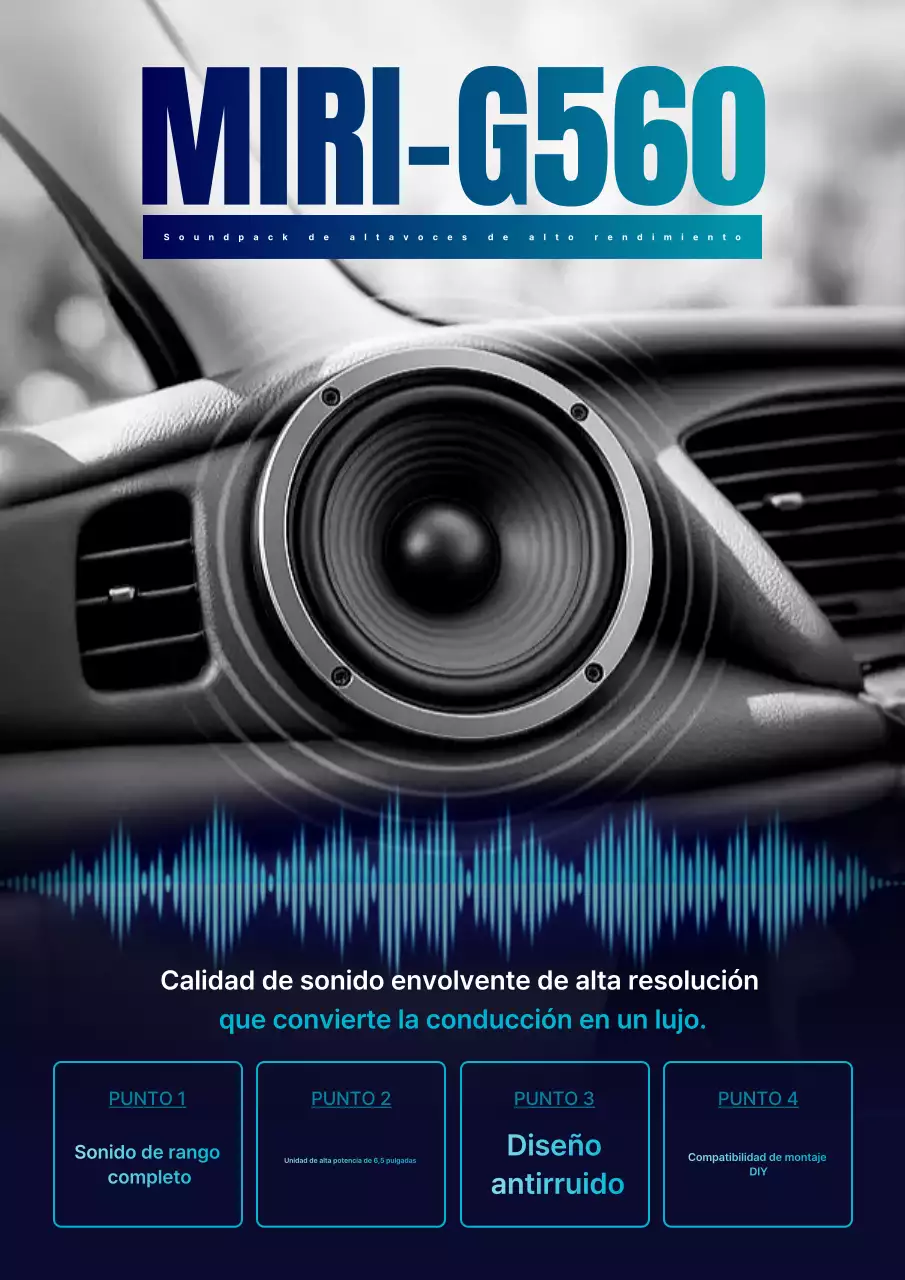 Anuncio de altavoz moderno negro