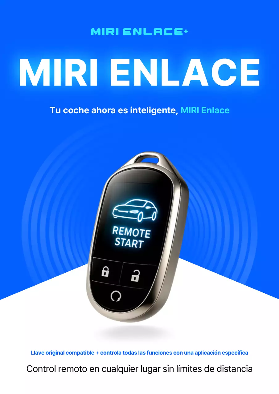 Anuncio de coche moderno azul