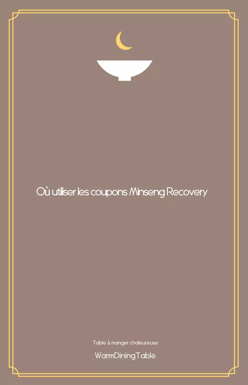 Guide d'utilisation du coupon de consommation Brown Simple