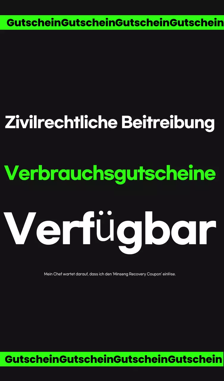 Green Modern Verbrauchergutschein