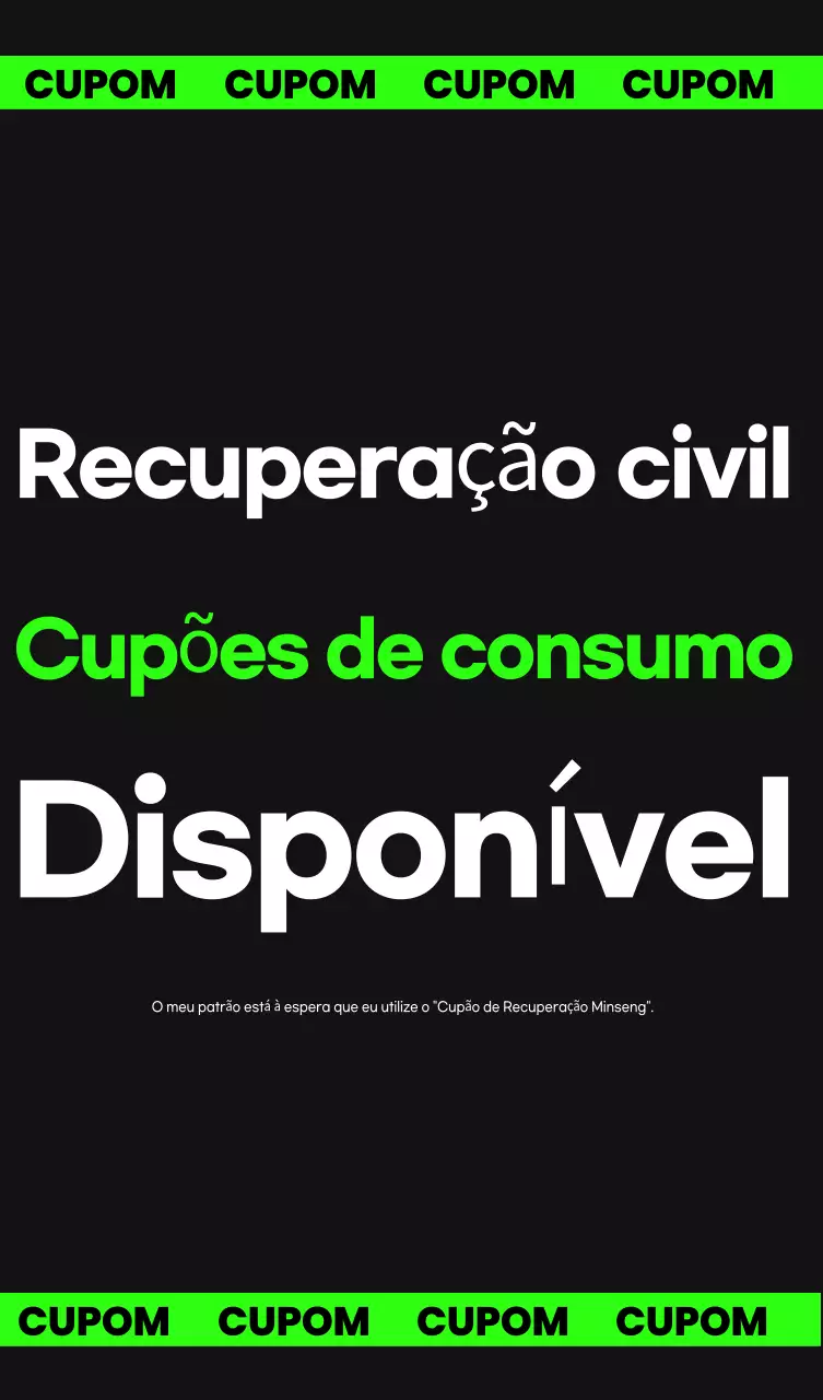 Cupom de Consumidor Verde Moderno