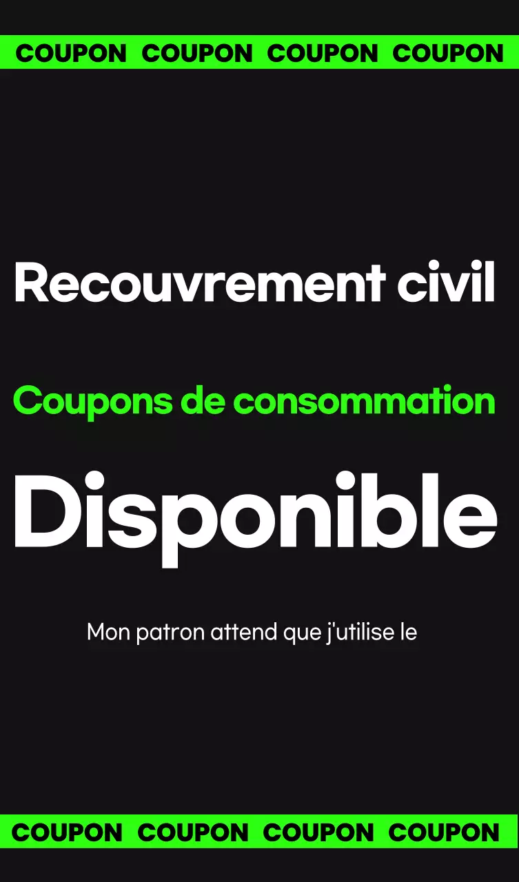 Coupon de consommation moderne et écologique